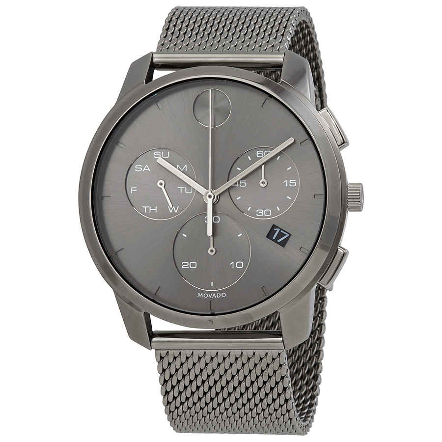 Bold Thin Chronograph Quartz Grey Dial Mens Watch 3600635