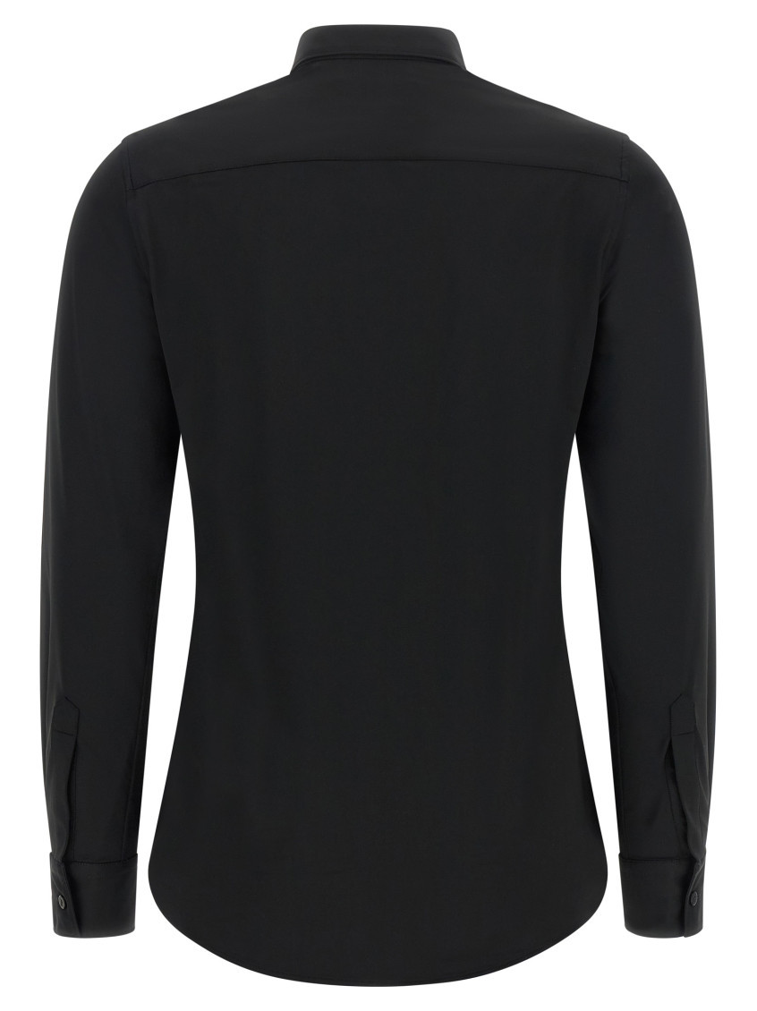 Black Slim Solid Shirt