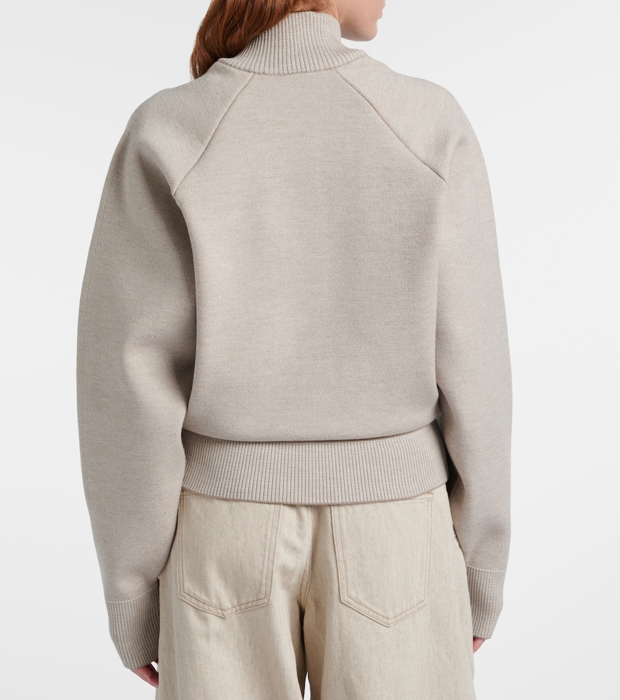 Lavande wool-blend cardigan