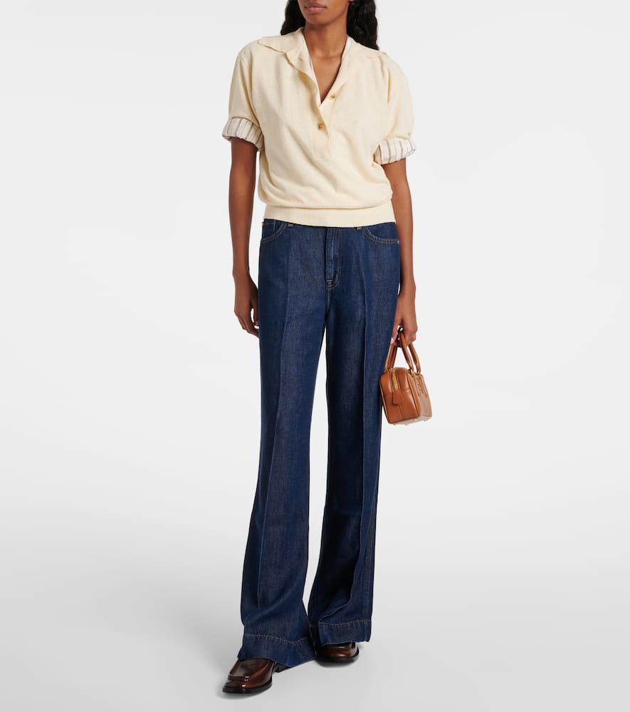High-rise flared jeans