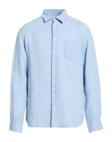 Man Shirt Slate blue Size L Linen