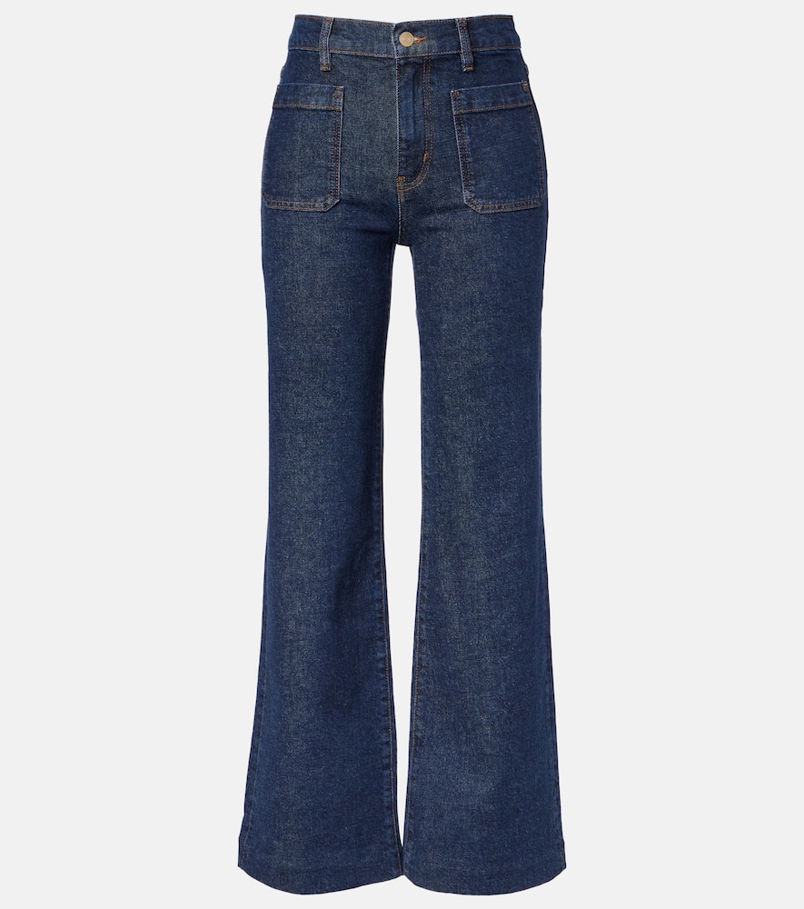 Refined high-rise wide-leg jeans