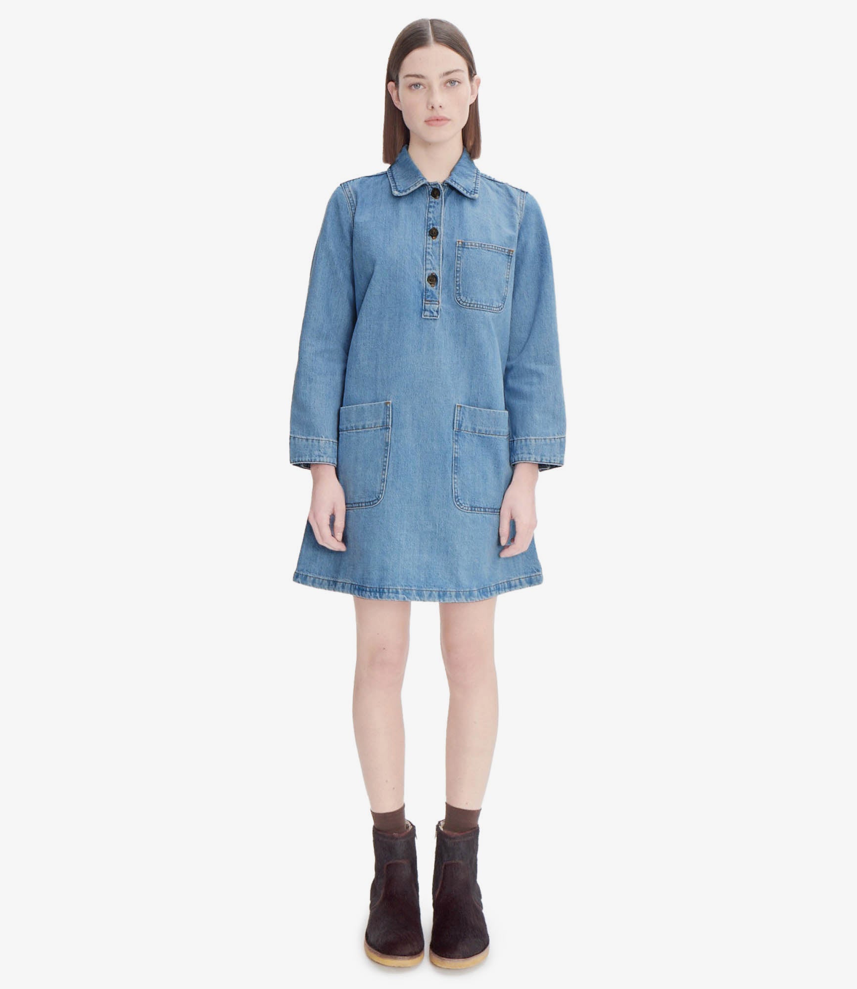 Aurelia dress Stonewashed Indigo