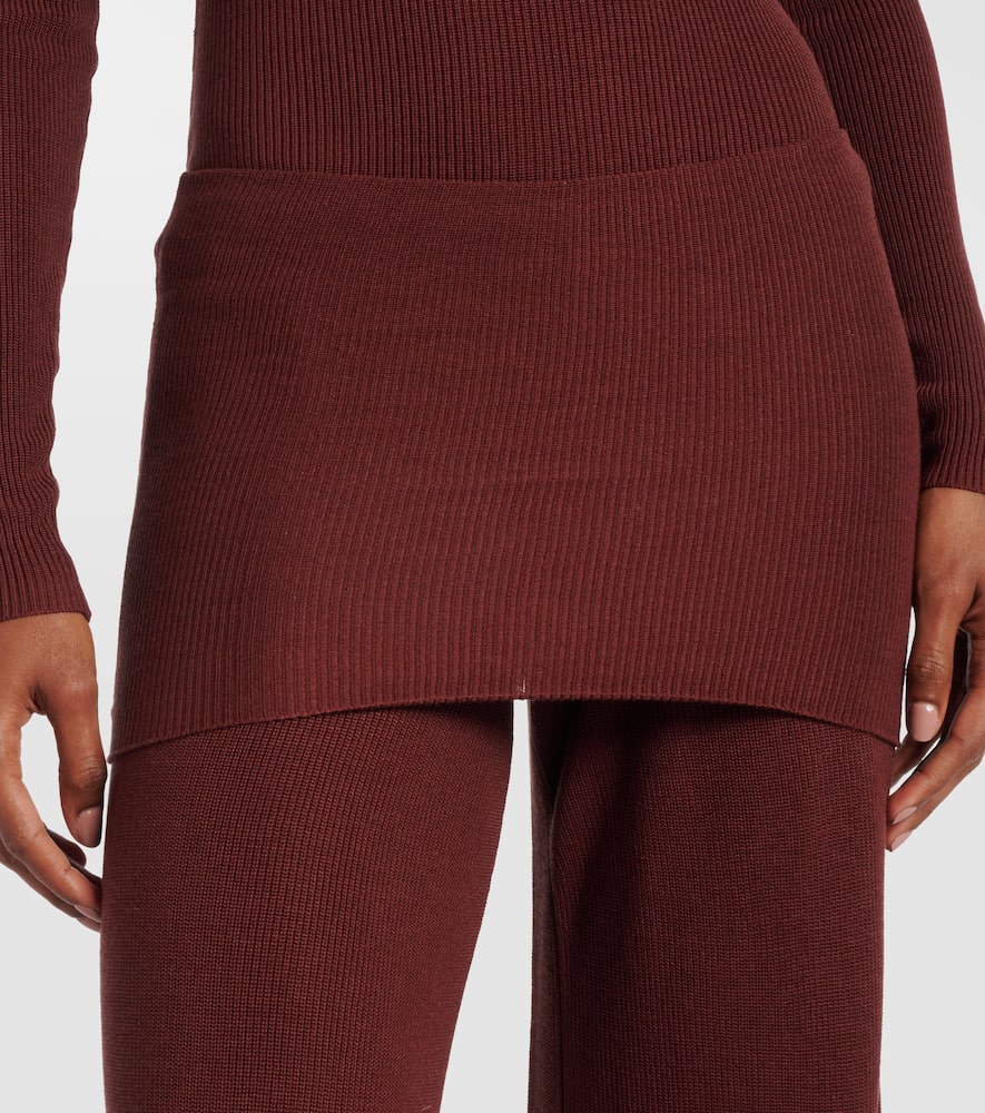 Silk-blend wide-leg pants