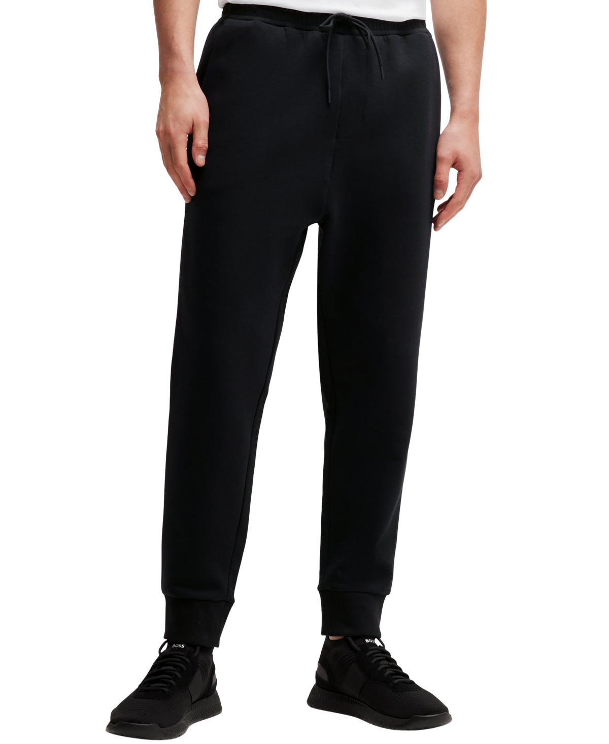 Boss by Men's Logo Print Tracksuit Bottoms - Black