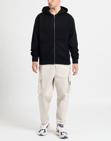 Man Sweatshirt Black Size XS Cotton, Polyester