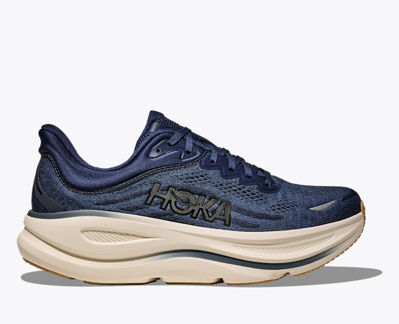 HOKA Men's Bondi 9 Shoes in Midnight Blue/Varsity Navy
