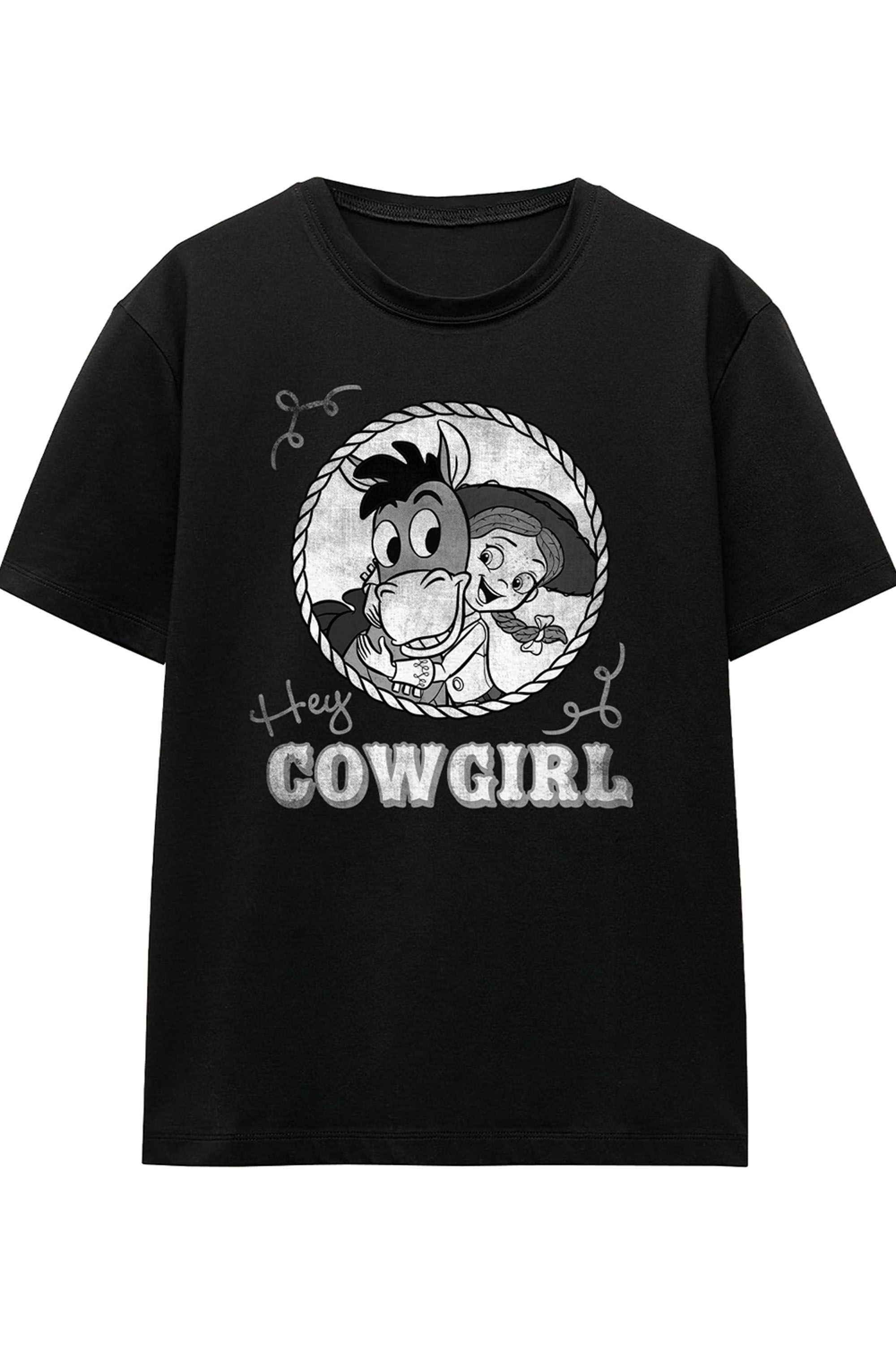 Disney Women's Toy Story Hey Cowgirl Jessie T-Shirt, in Black | : Sma