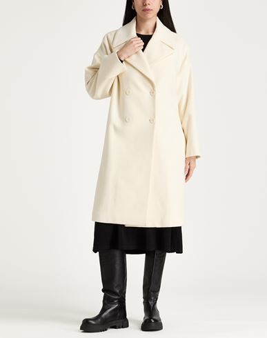 Woman Coat Cream Size 0 Wool