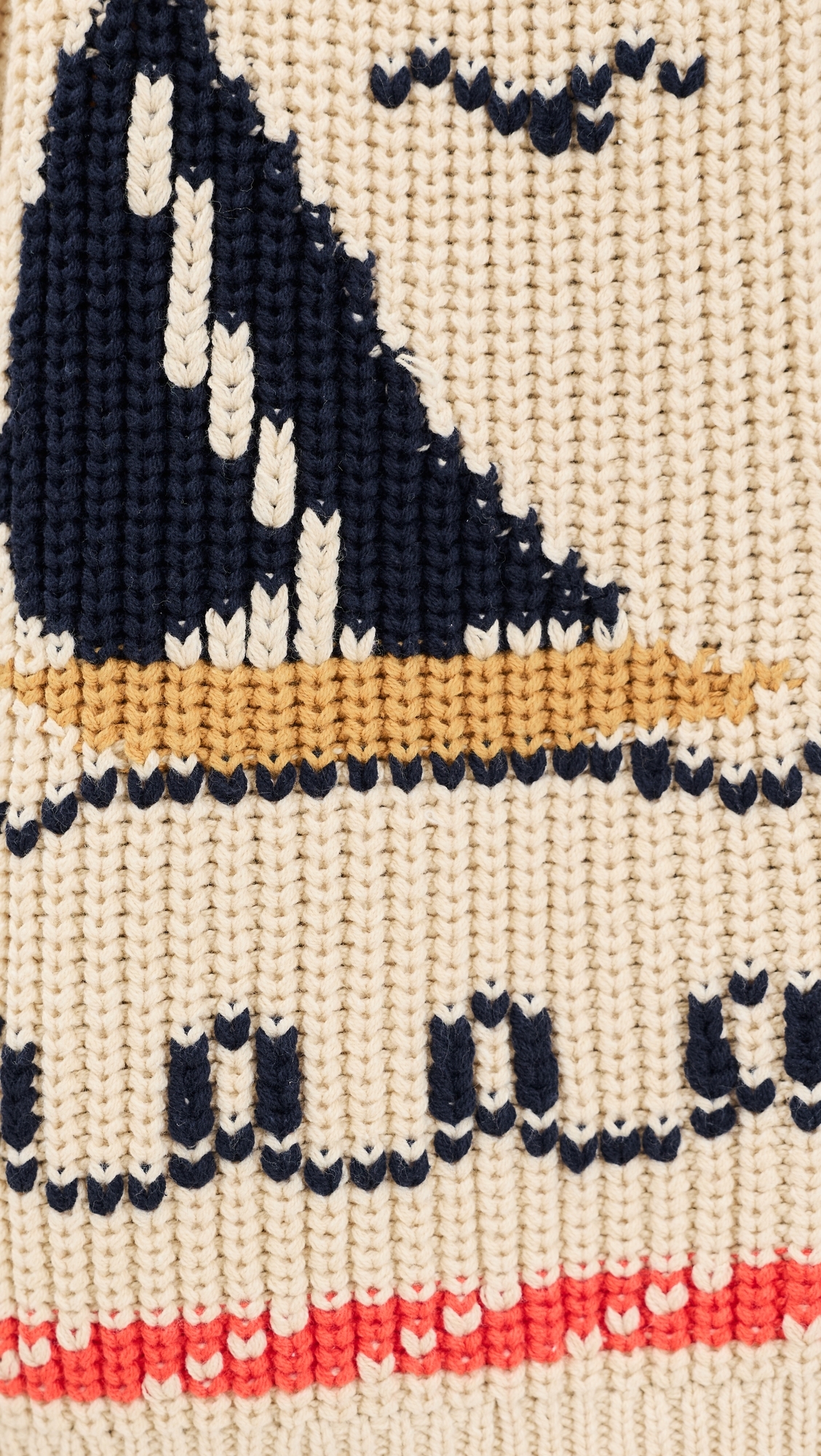 The Sailboat Lodge Cardigan Cream