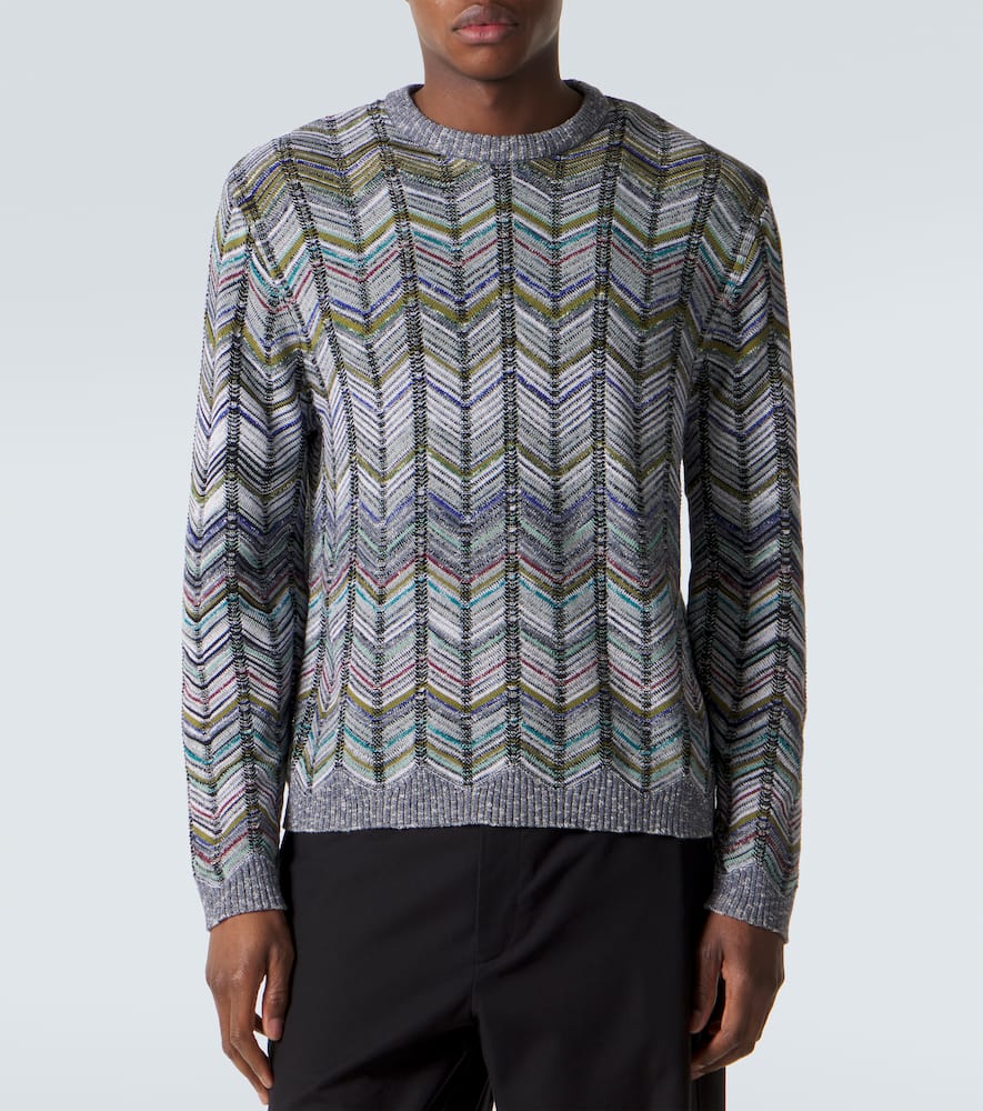 Zigzag cotton sweater