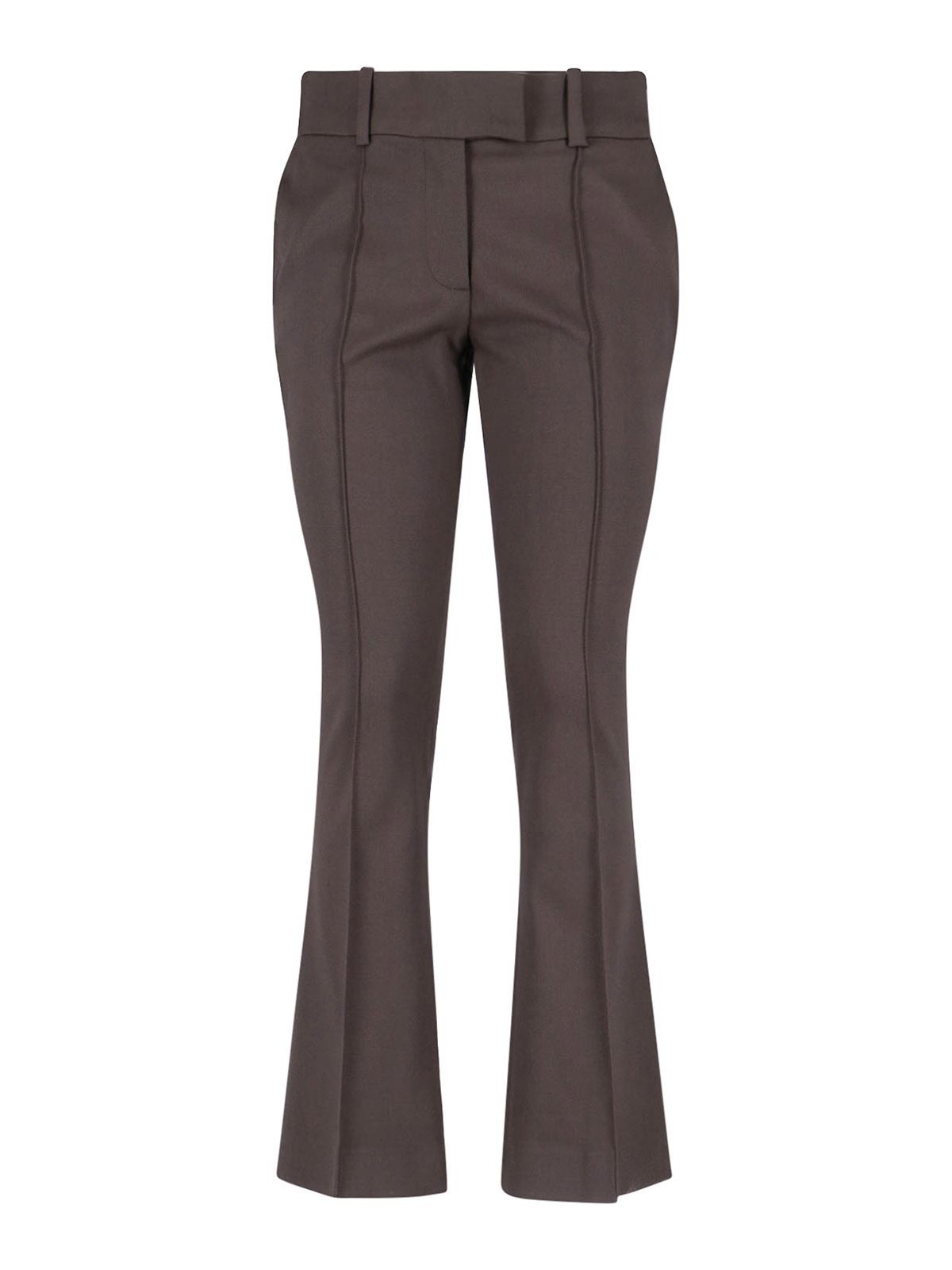 Bootcut trousers in virgin wool
