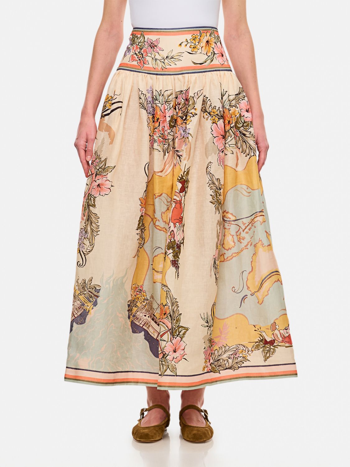 Tallow midi skirt - Neutrals
