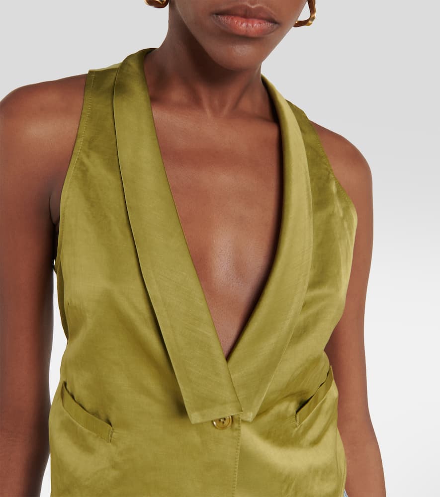 Slouchy Coolness hemp-blend vest