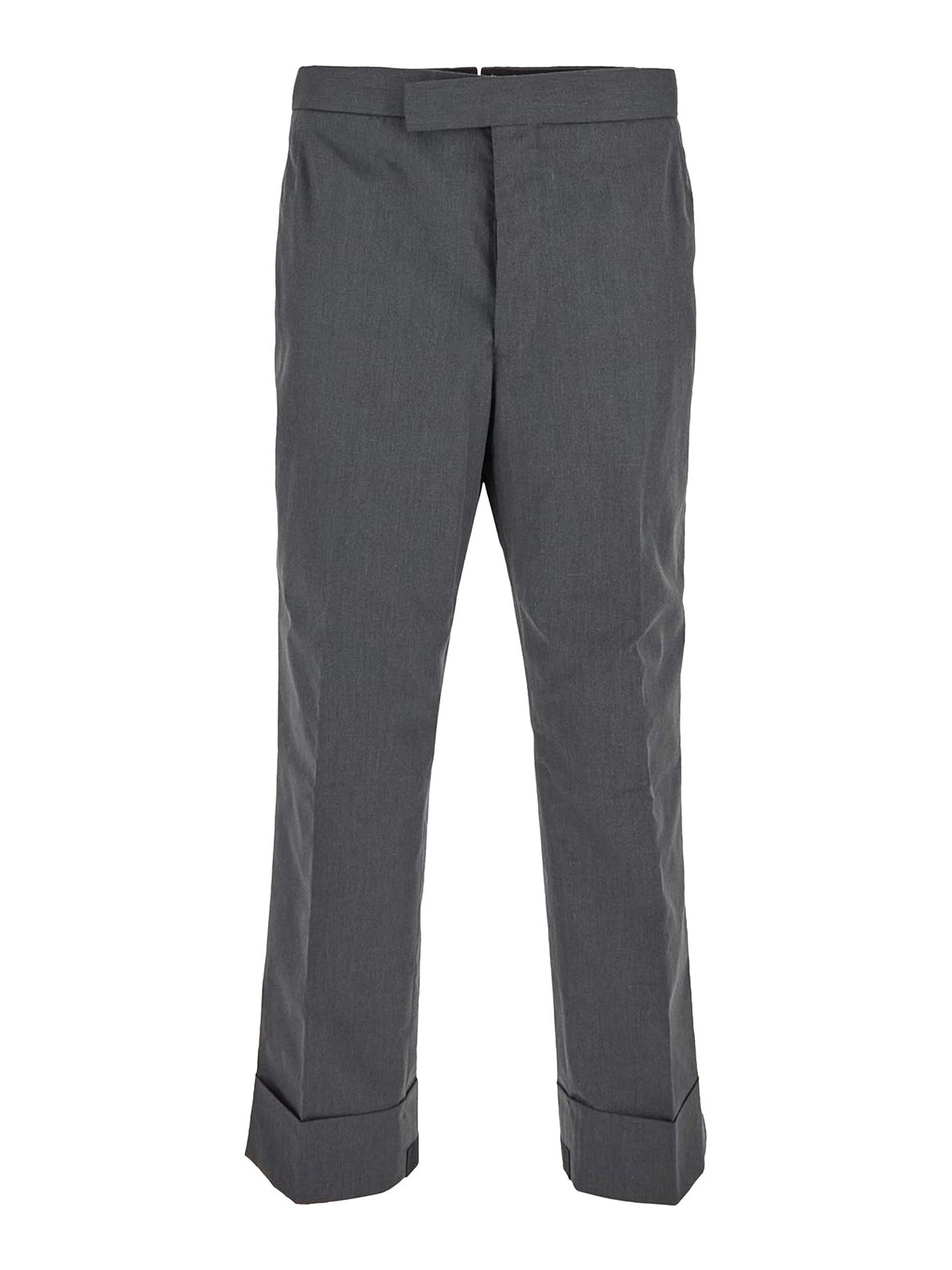 Grey trousers with side pockets