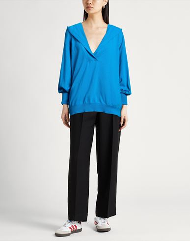 Woman Sweater Azure Size M Virgin Wool, Cashmere