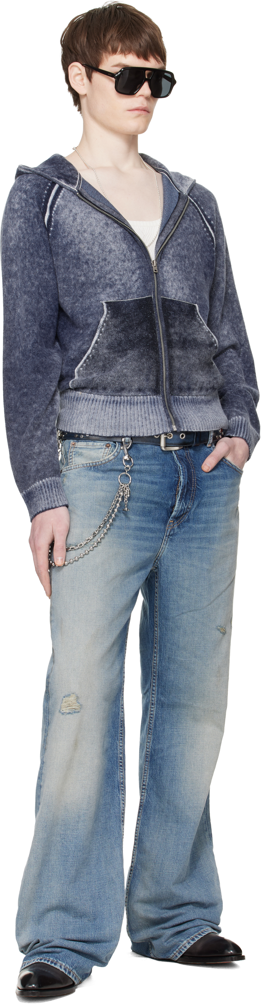 Navy Zipper Hoodie