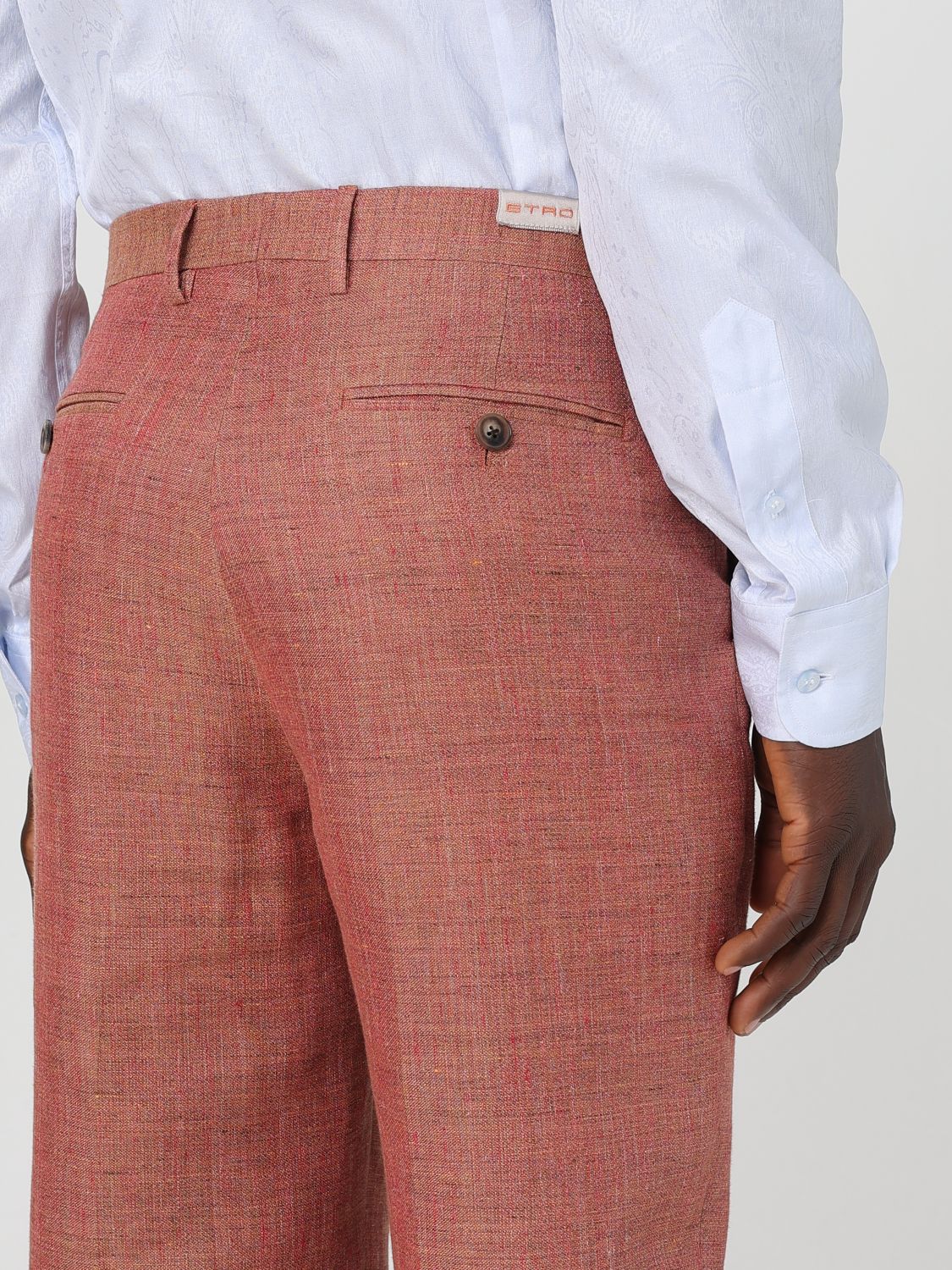 Pressed-crease trousers - Red