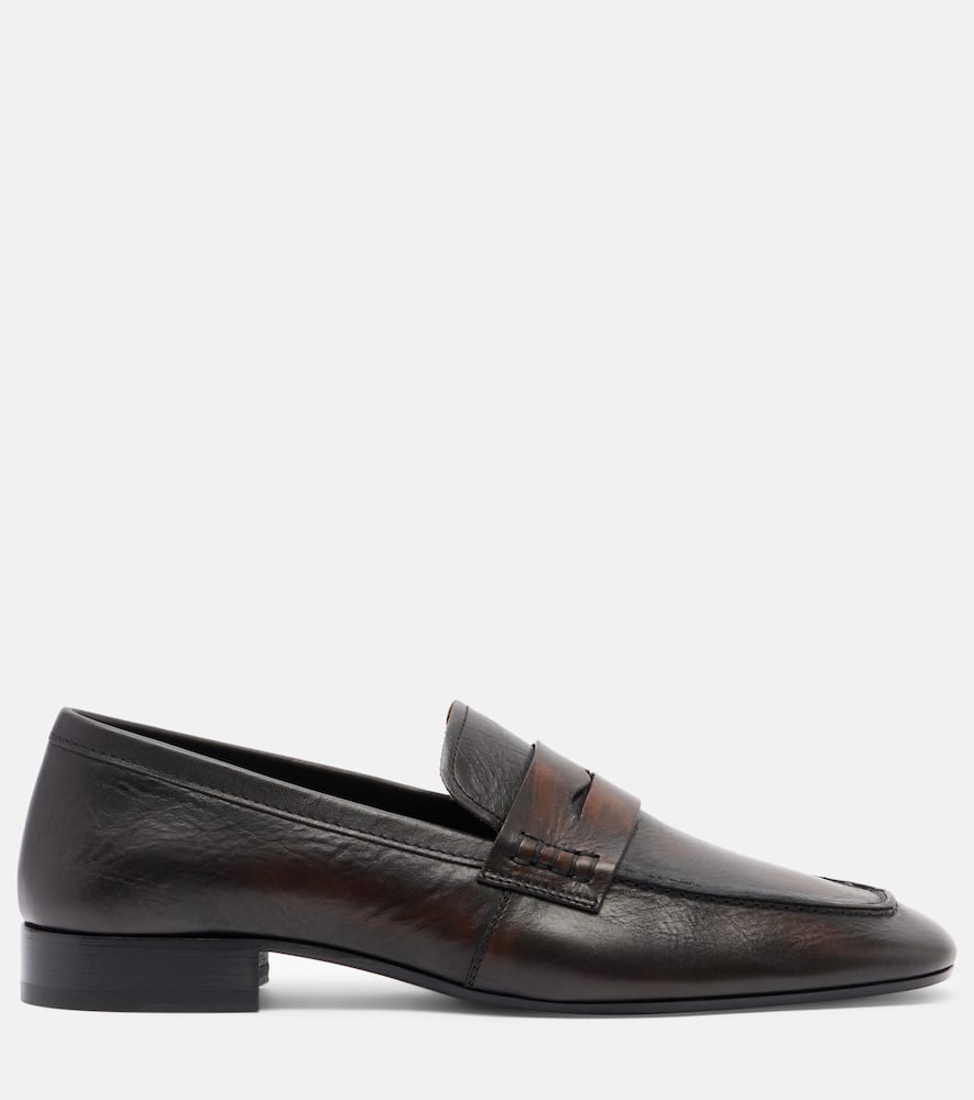 Leather penny loafers
