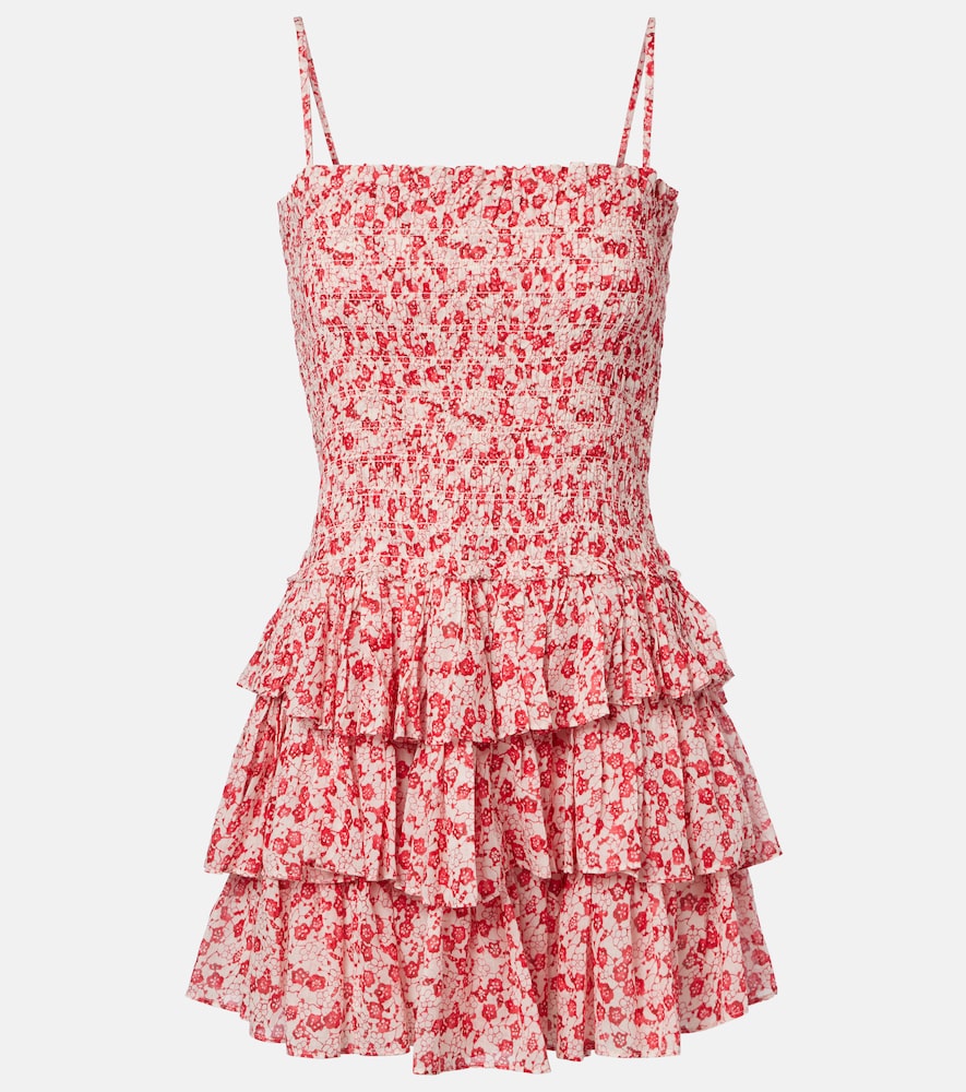 Elodie floral smocked cotton minidress