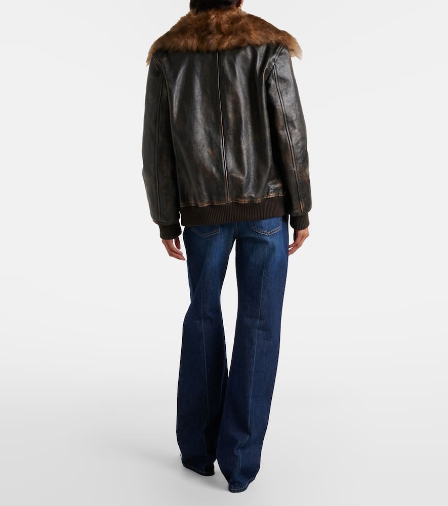 Mid-rise flared jeans