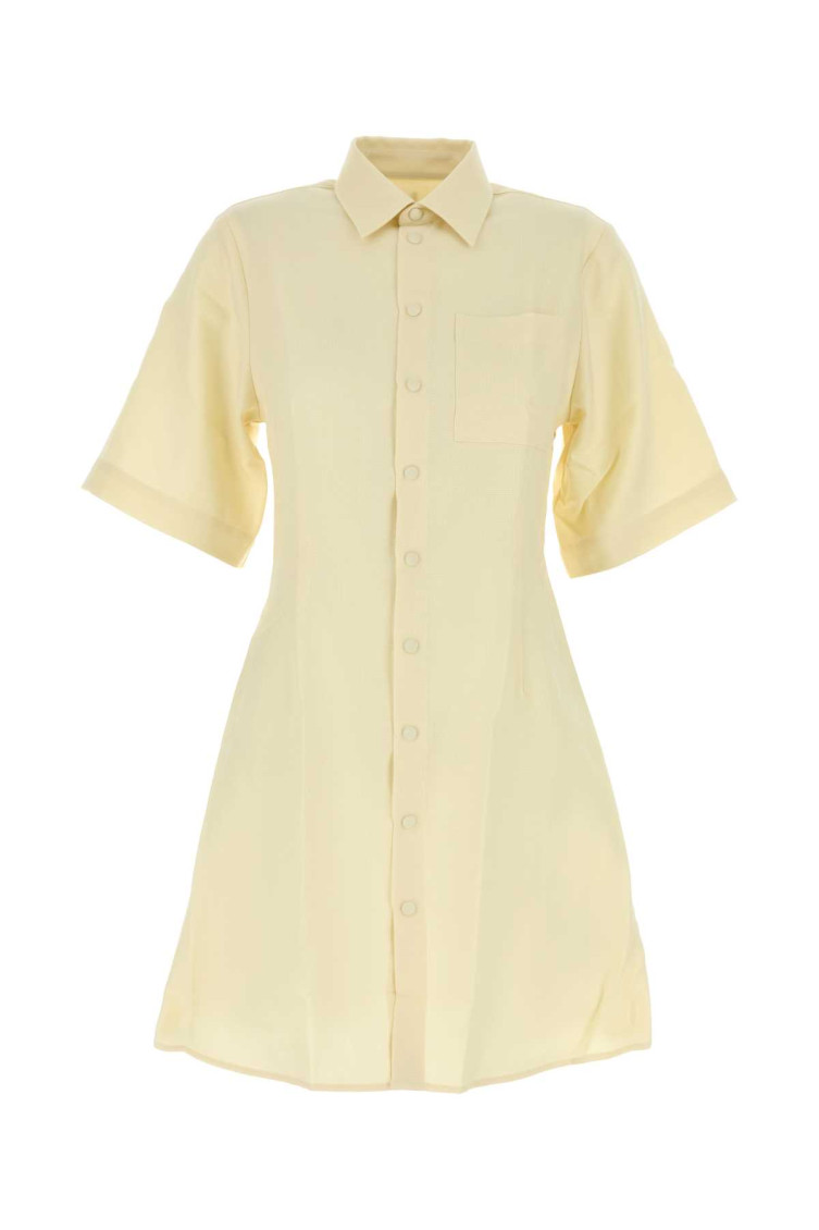 Yellow Wool Shirt Dress
