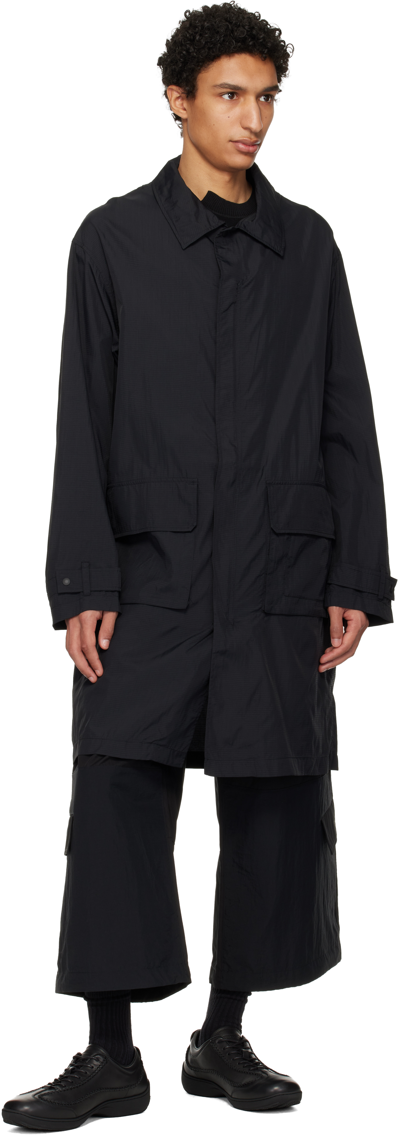 Black Nylon Parka