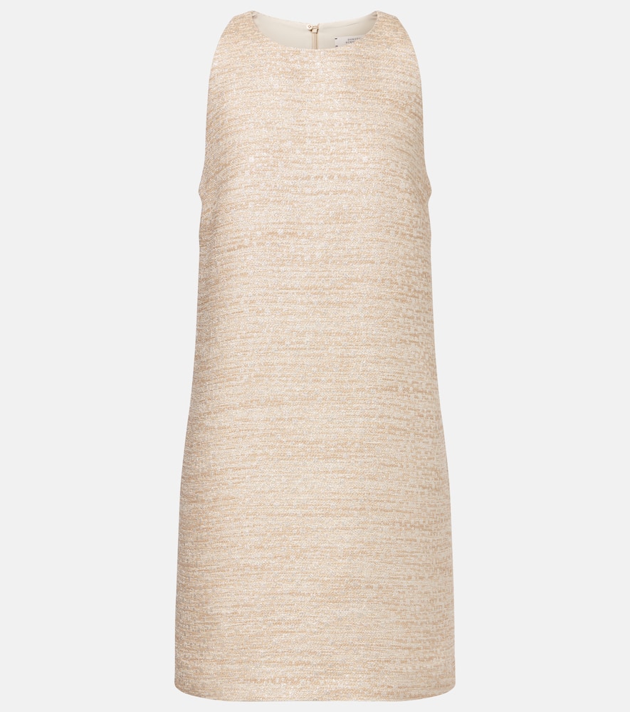 Shiny Coolness lamé tweed shift dress