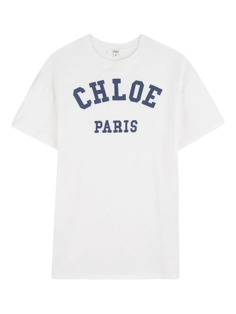 Cotton T-Shirt Dress With Logo Print