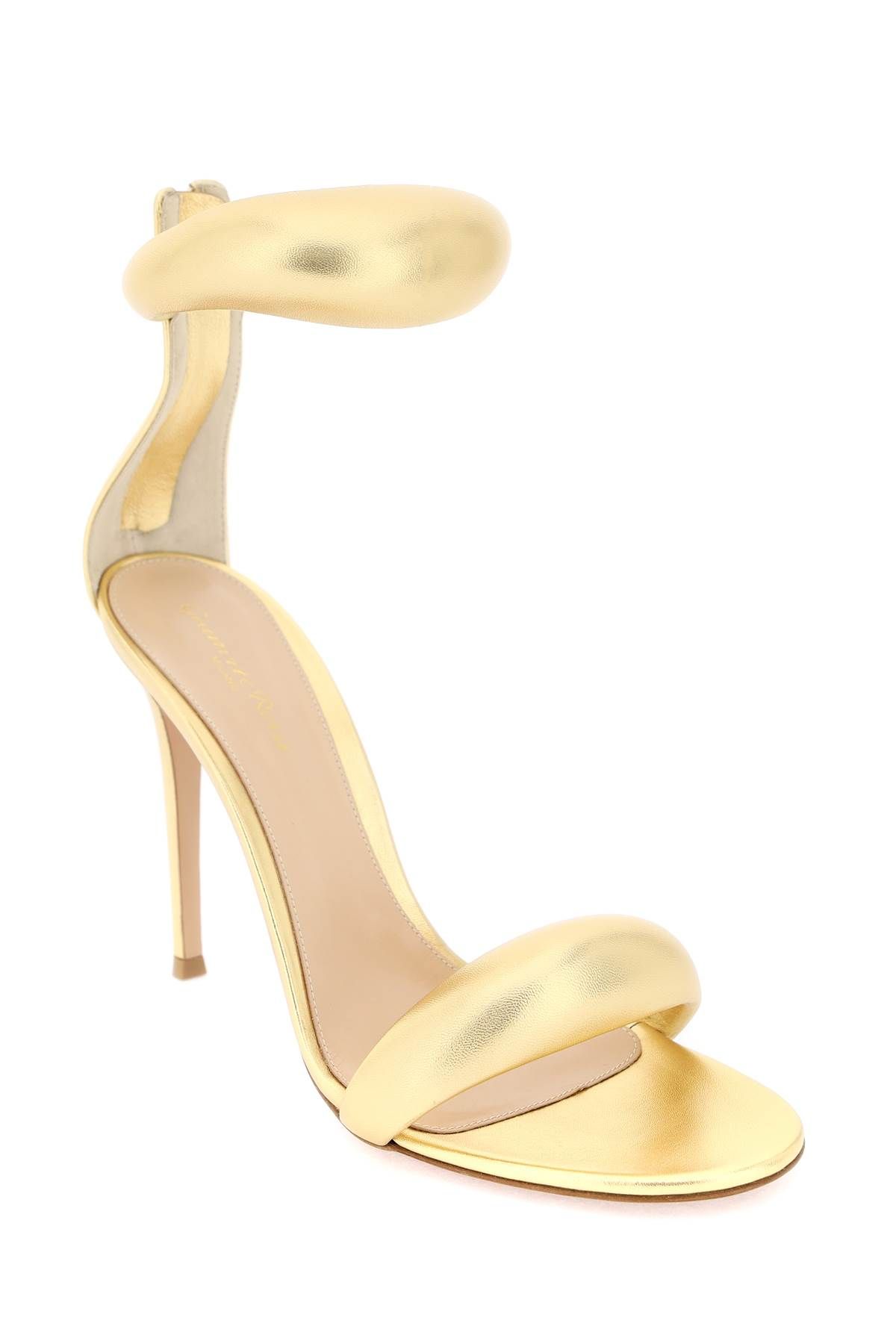 Laminated leather bijoux sandals