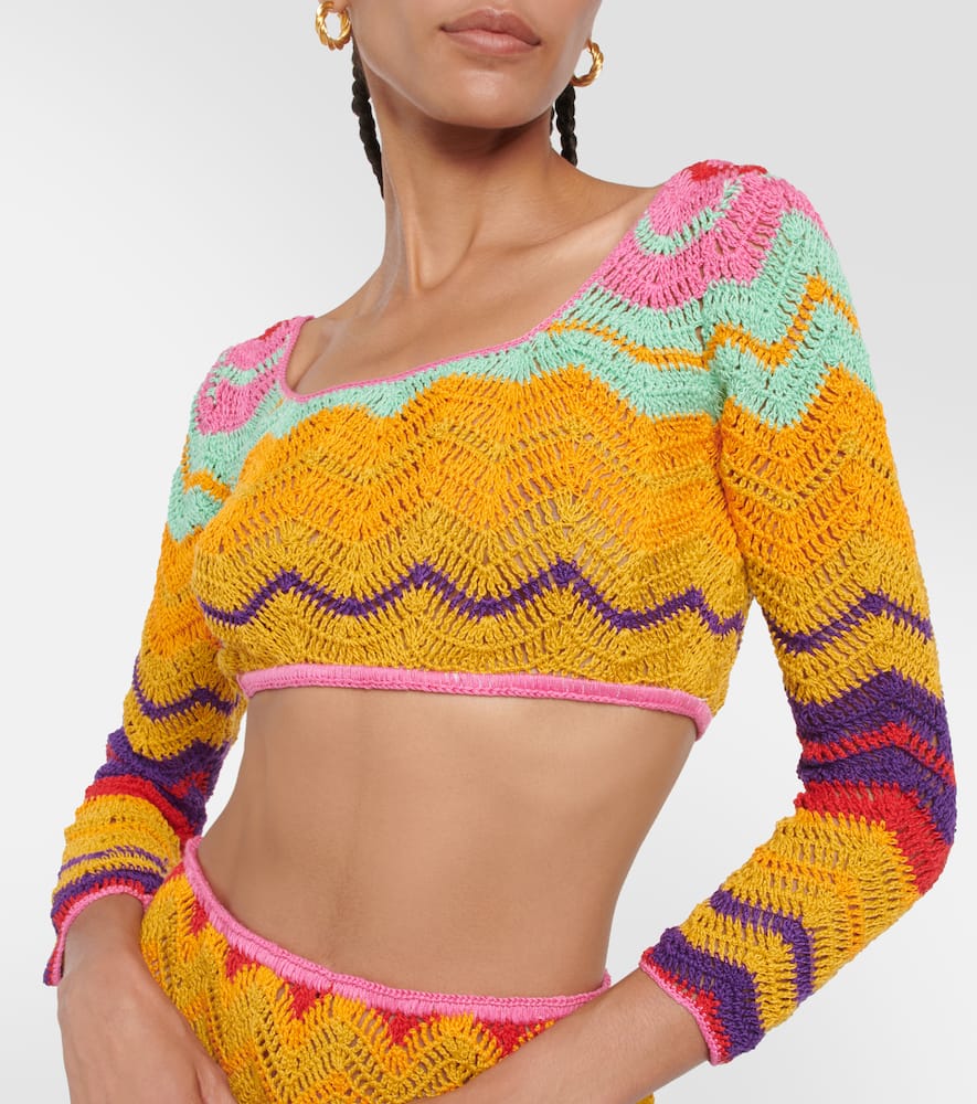 Chevron crochet crop top