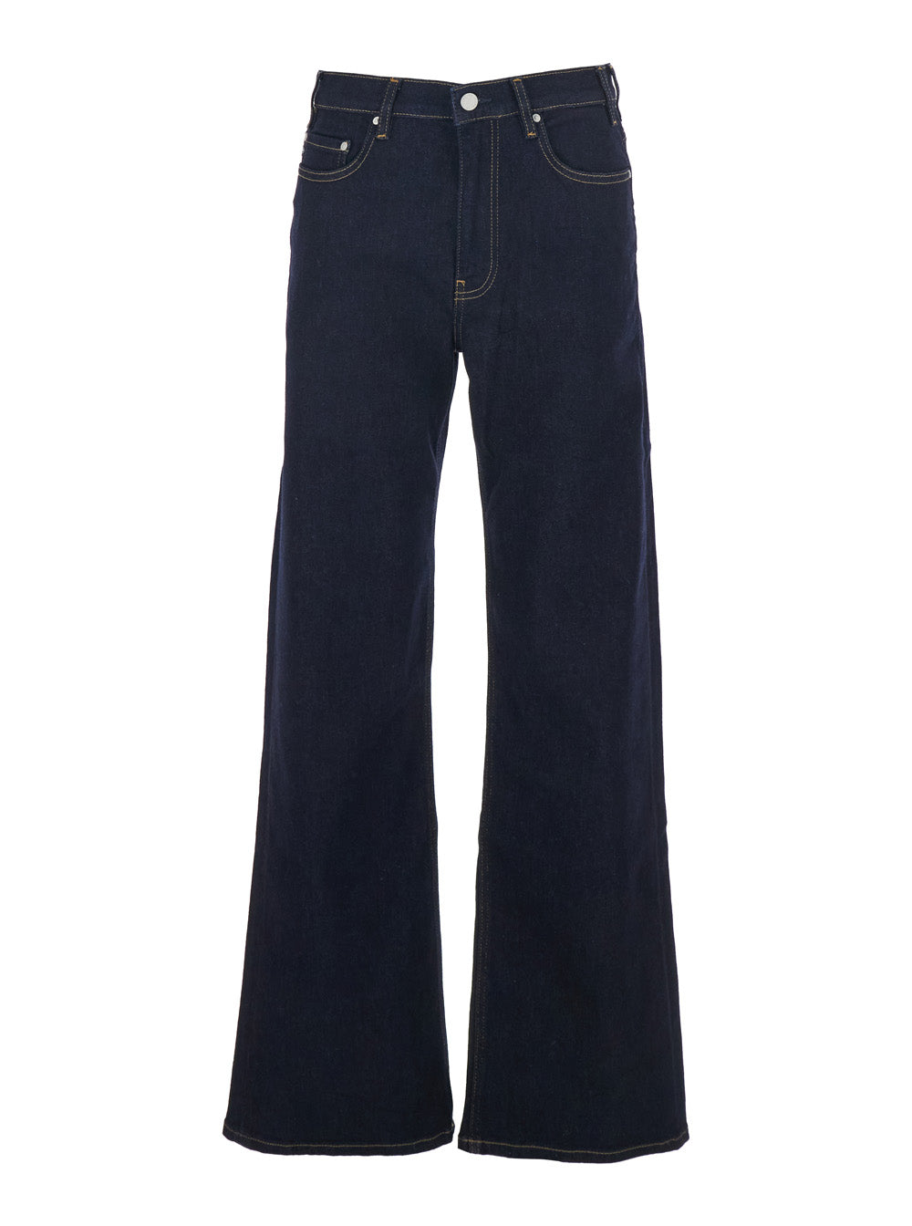 Wide Leg Denim Jeans — Blue