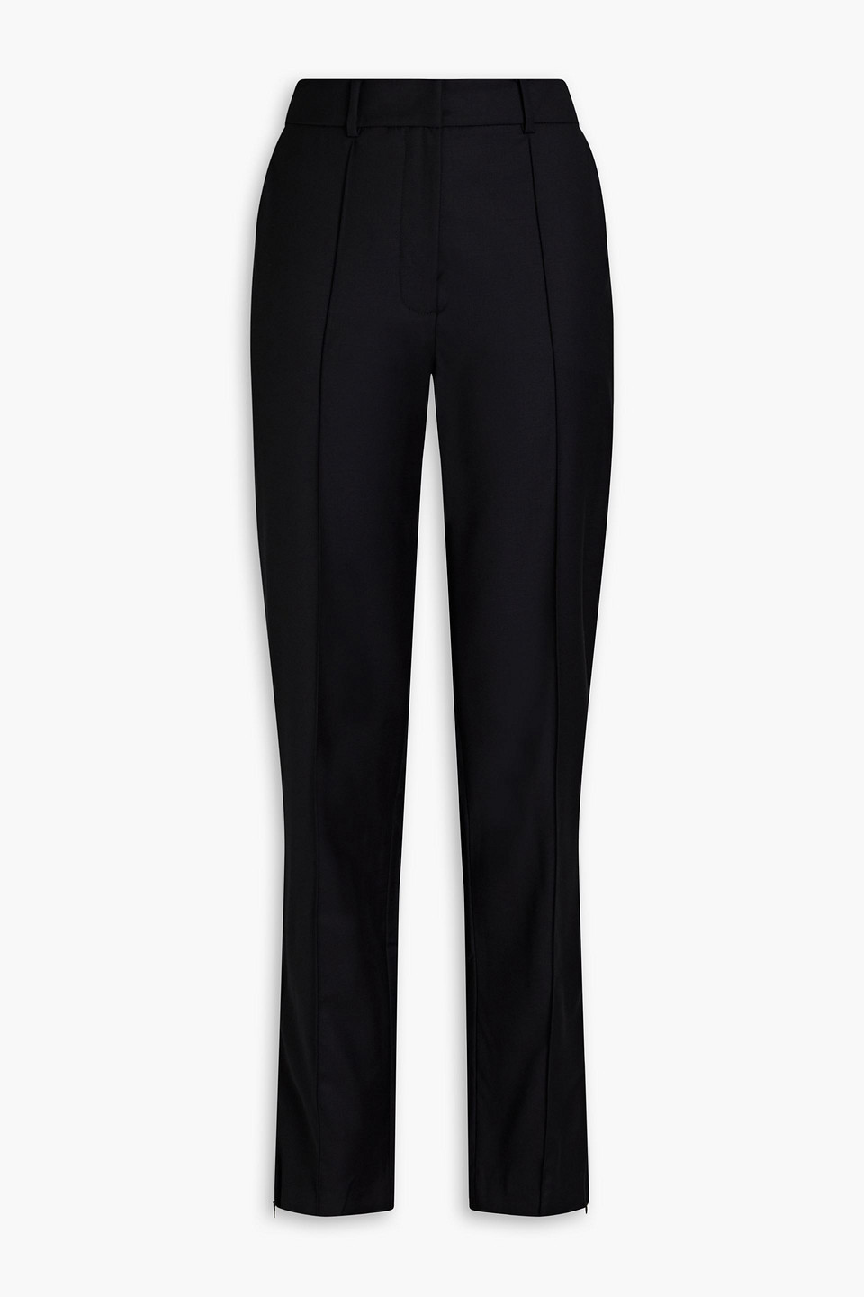 Wool-twill tapered pants