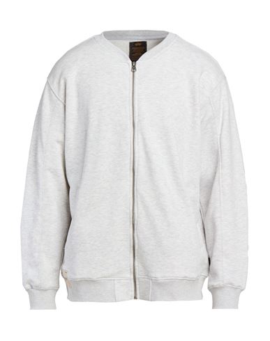 Man Sweatshirt Light grey Size L Cotton, Polyester