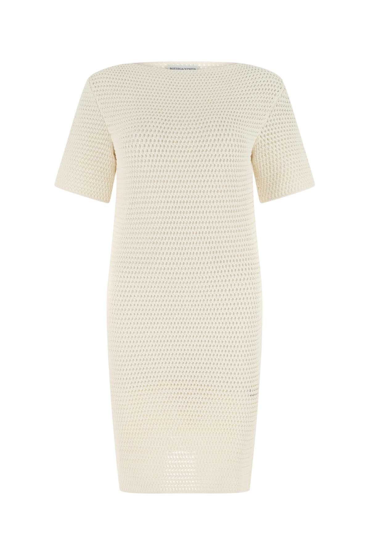 Crochet Knit Dress — Ivory