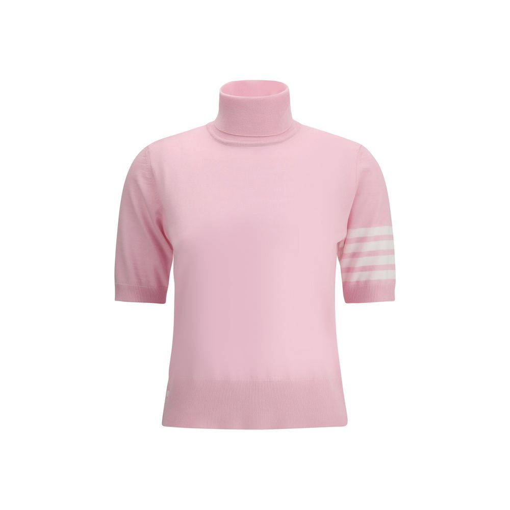 Wool Turtleneck Sweater — Pink