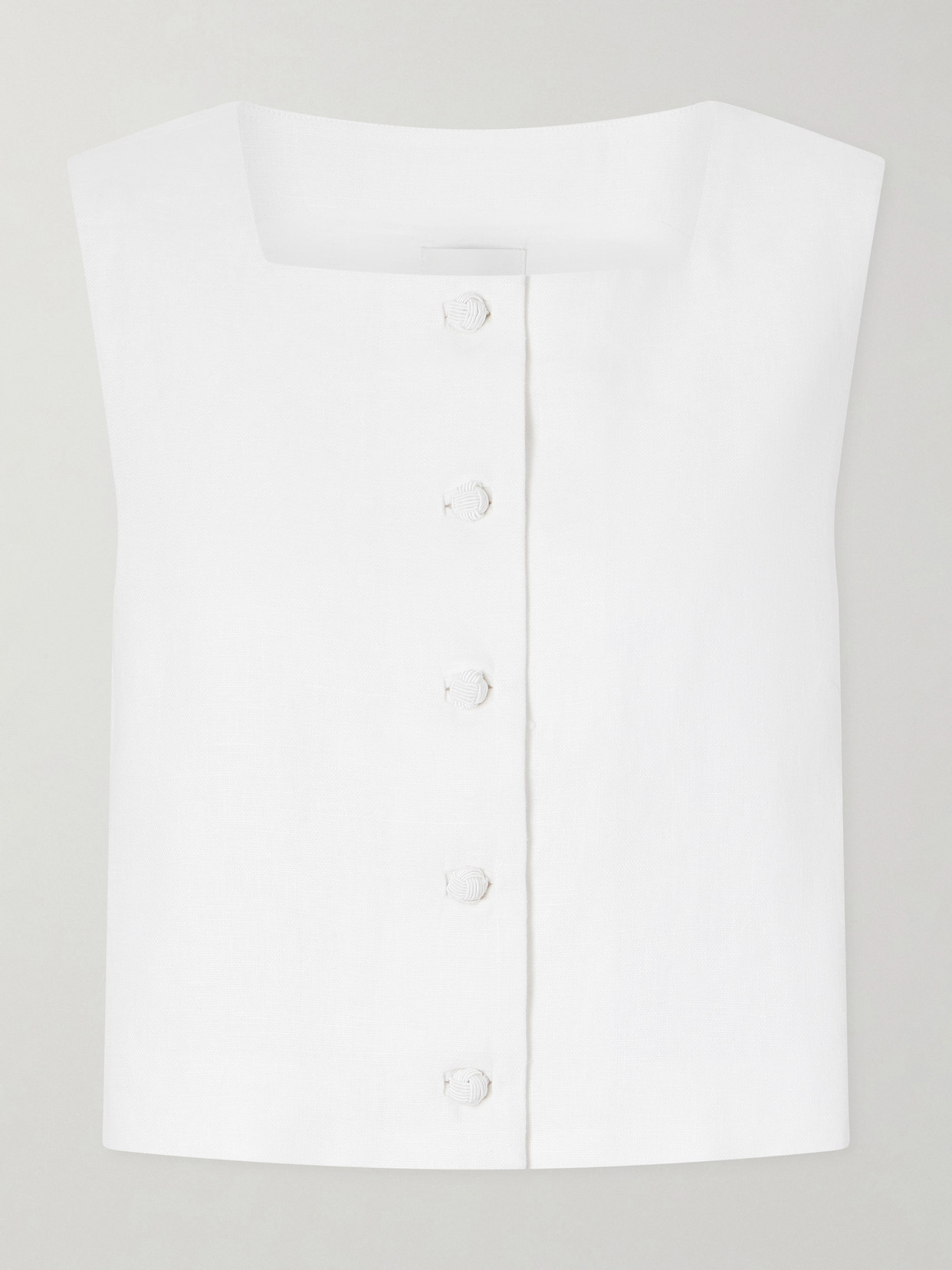 Rio Linen Tank Top - White