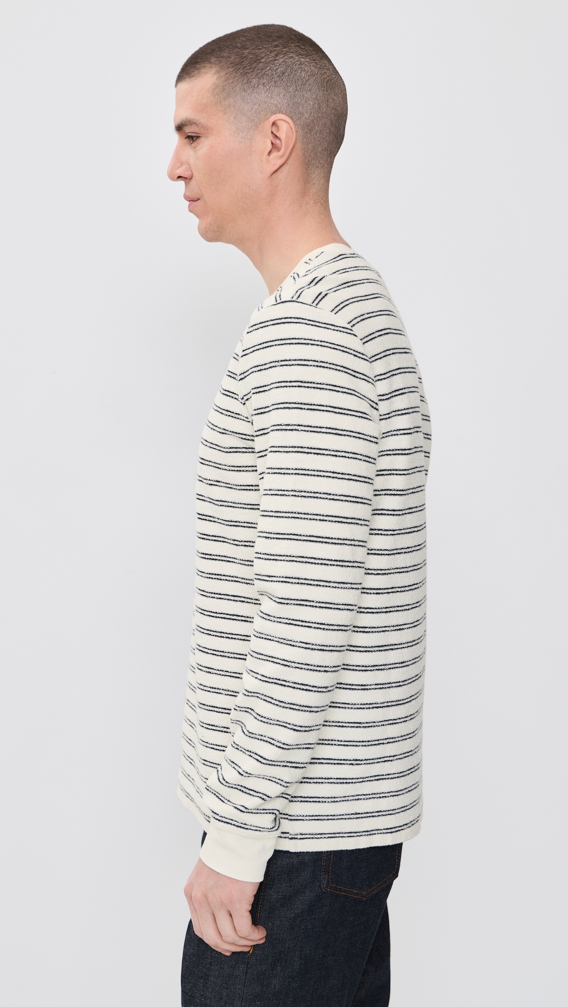 The Hooper Crew Tee Marine Stripe