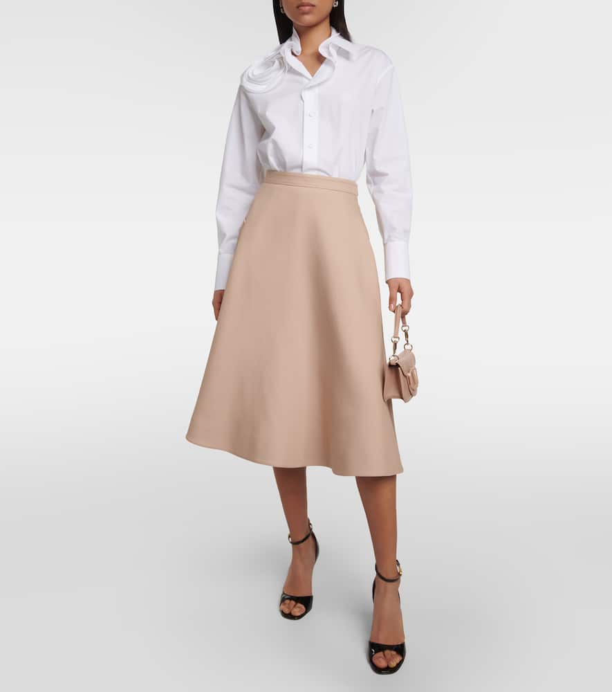VGold Crêpe Couture midi skirt