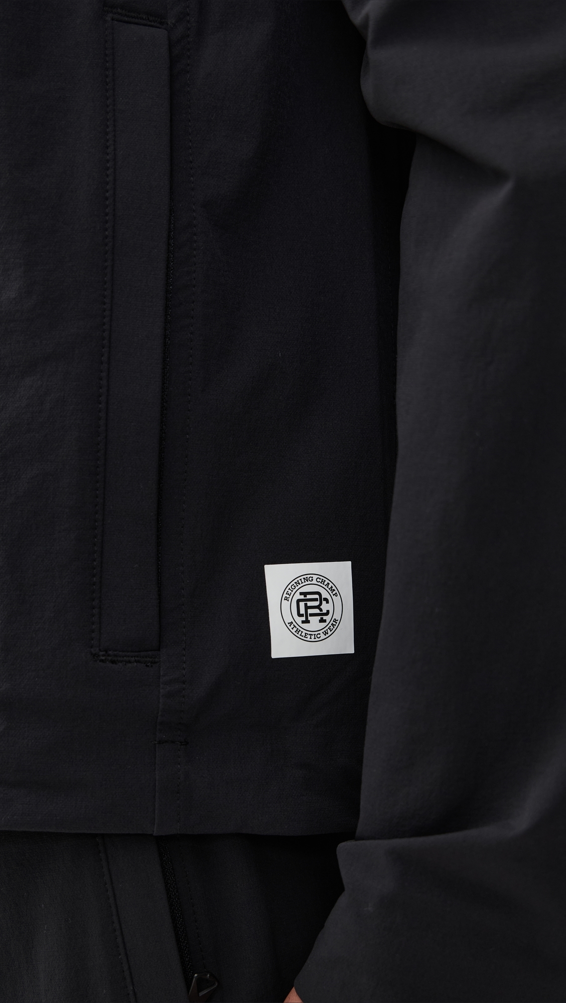 Reigning Champ Nylon Oxford Team Jacket Black