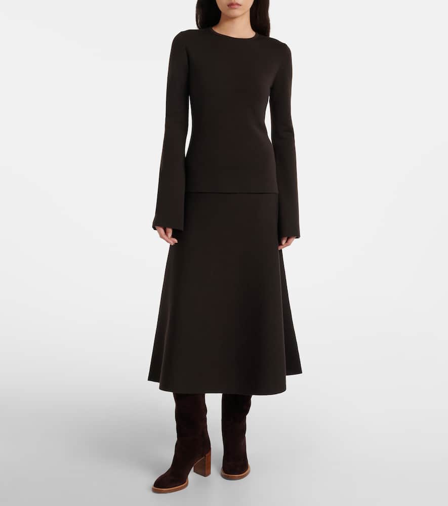 Wool, silk, and cashmere top