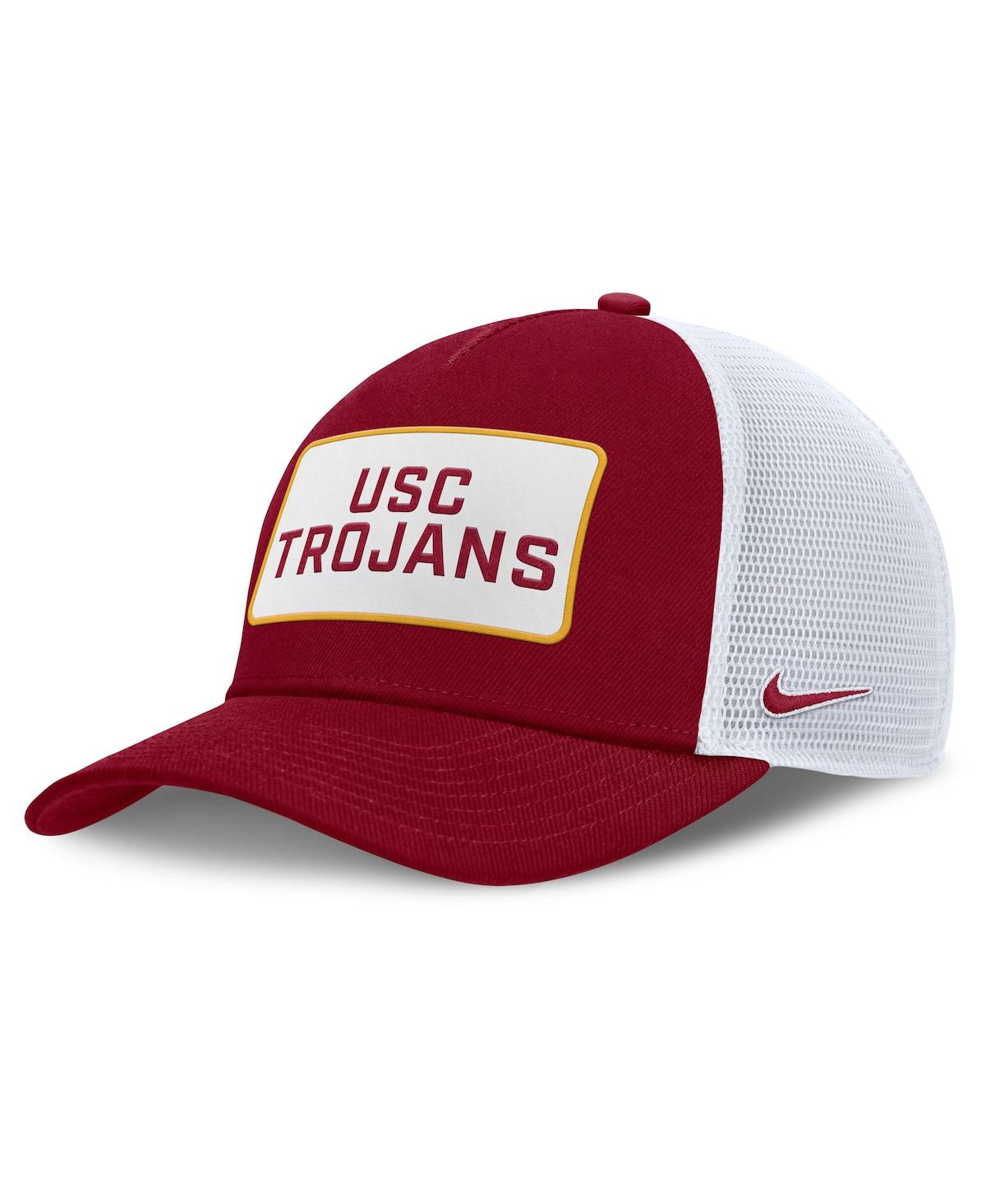 Men's Cardinal/White Usc Trojans 2025 On-field Rise Patch Trucker Adjustable Hat - Cardinal, White