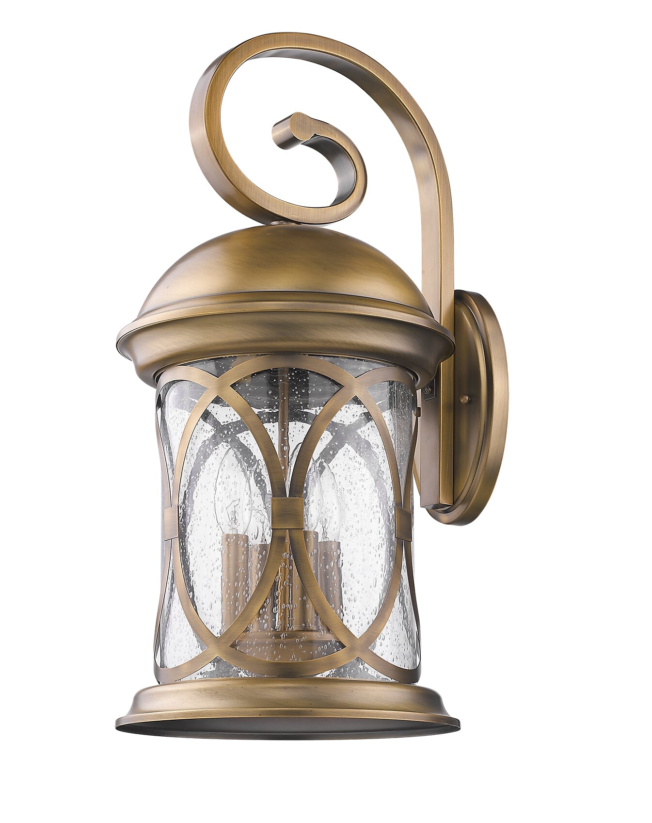 Antique Brass Four Light Wall Sconce from the Lincoln Collection