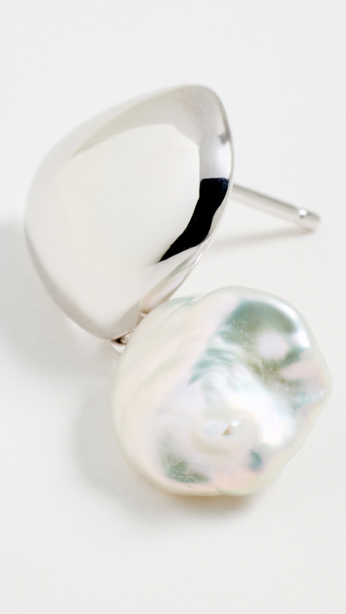 Silver Pearl Drop Earring Silver/Pearl One Size