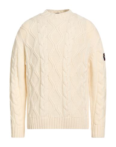 The Fisherman Collection Man Sweater Ivory Size M Virgin Wool