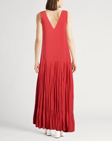 Jucca Woman Maxi dress Tomato red Size 6 Acetate, Silk