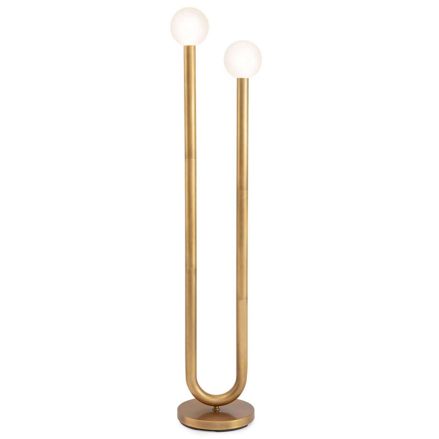 Natural Brass LED Floor Lamp from the Happy Collection