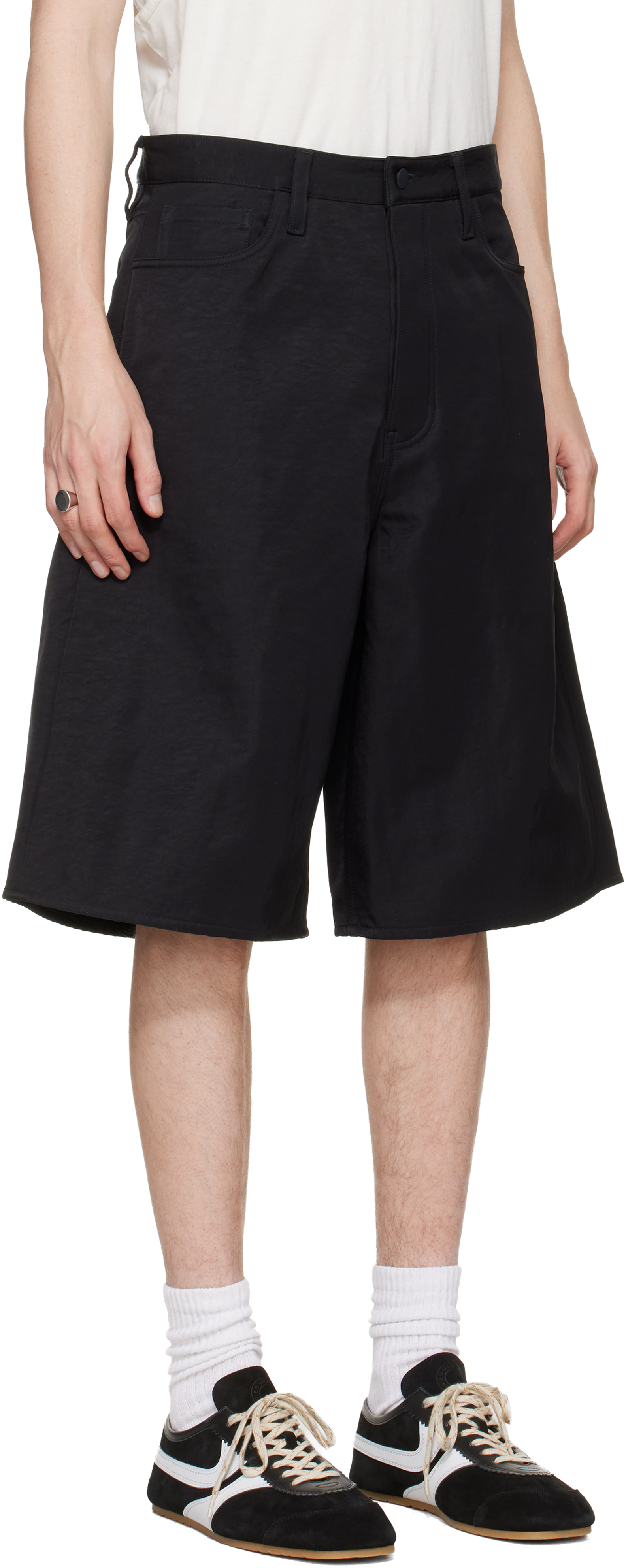 Black 5 Pocket Shorts