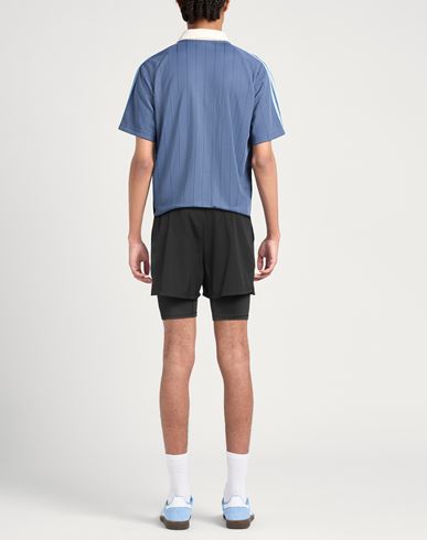 Man Shorts & Bermuda Shorts Black Size L Polyester, Elastane