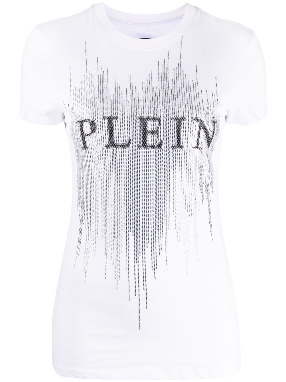 Crystal-embellished logo T-shirt - Black